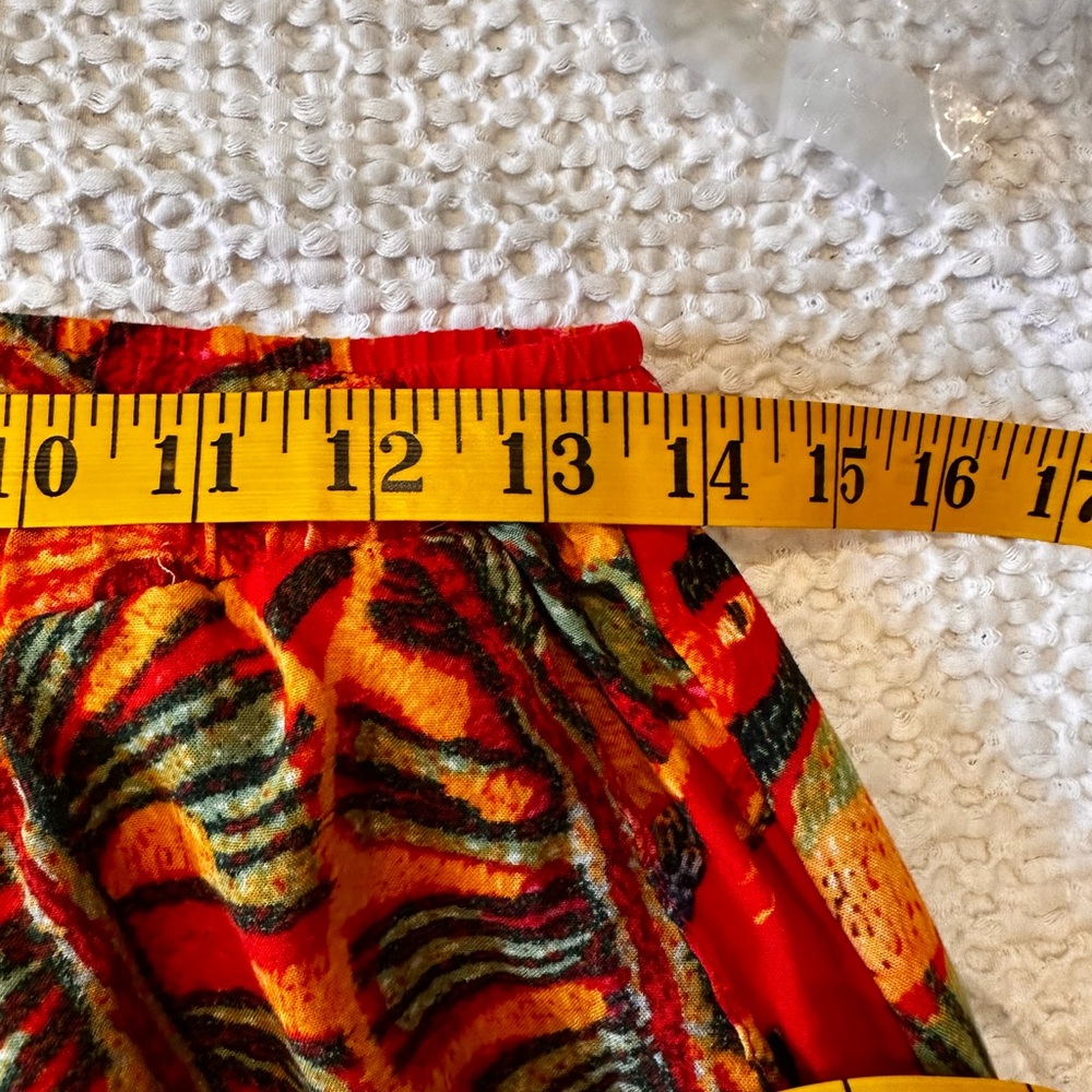 Christian Sirano size small drawstring tropical wide leg pants Cotten blend - Picture 11 of 14